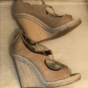 Aquazzura nude wedge
